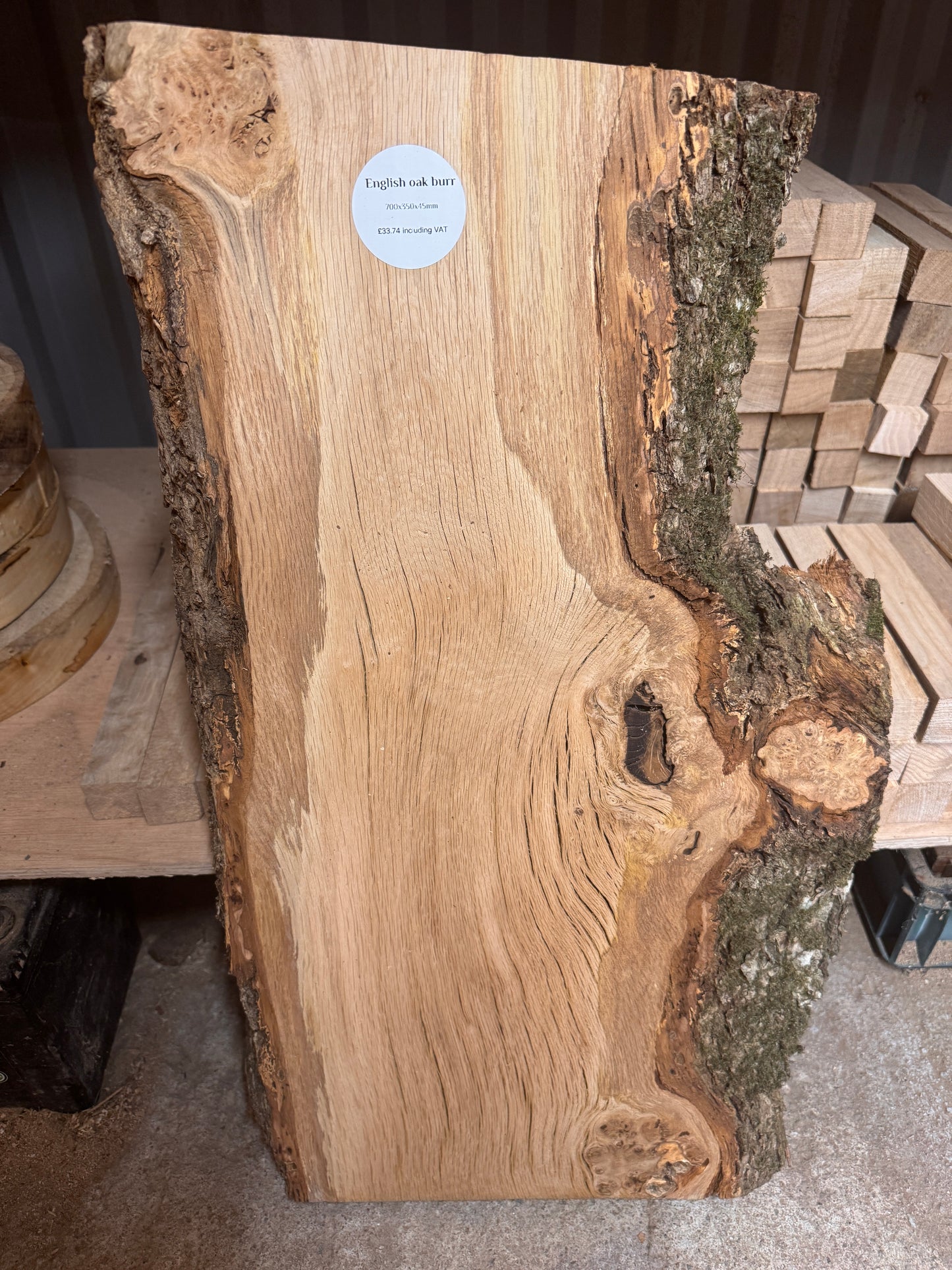 Live Edge English Oak Slab #2