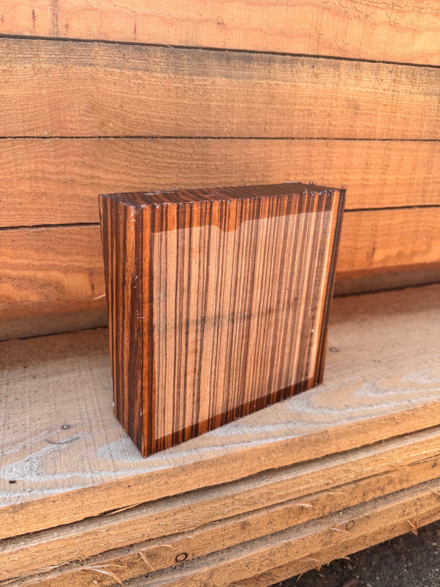 Zebrano bowl blank