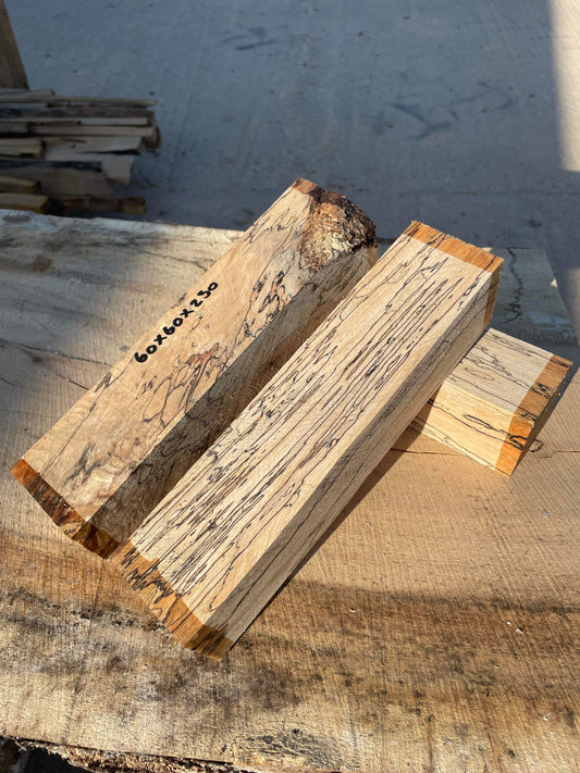 spalted beech spindles