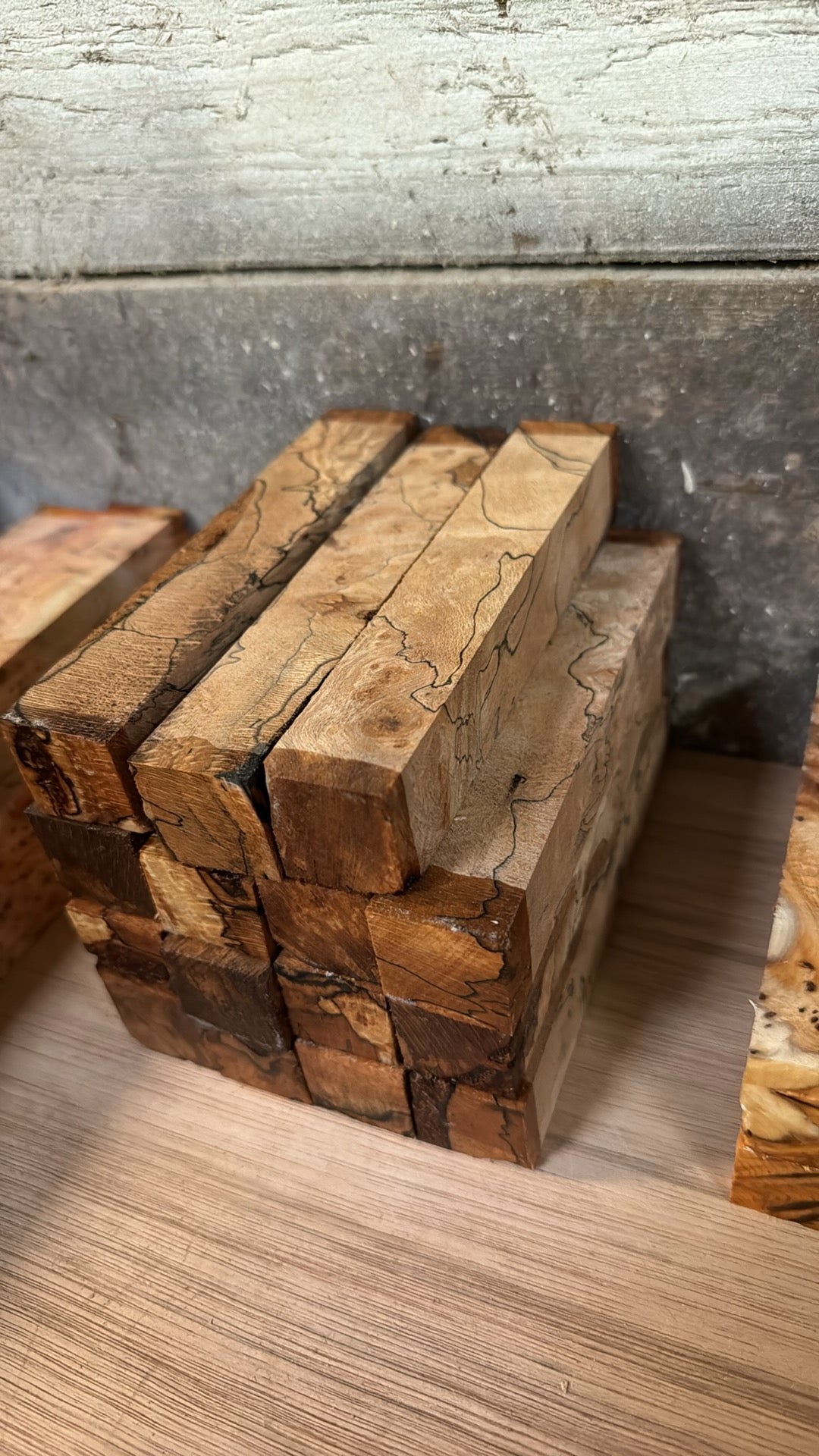 Spalted beech burr pen blanks