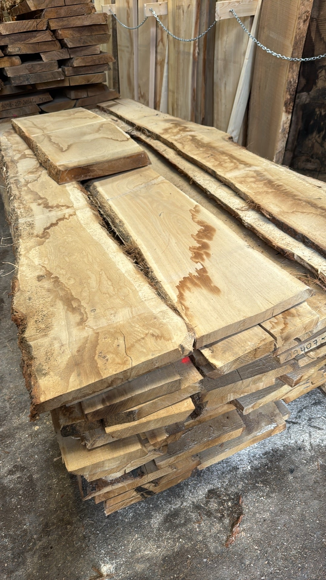 1 cubic meter of live edge European oak