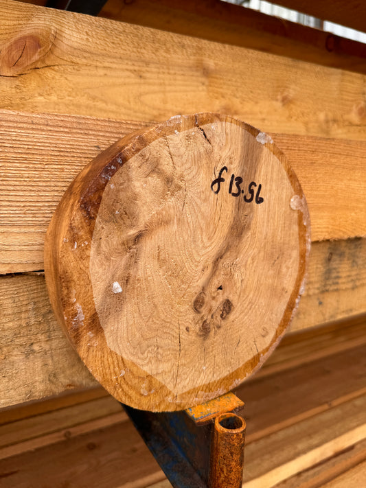 English oak burr bowl blank 200x40mm