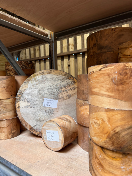 English sycamore bowl blanks