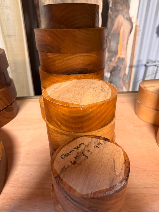 Damson woodturning bowl blanks